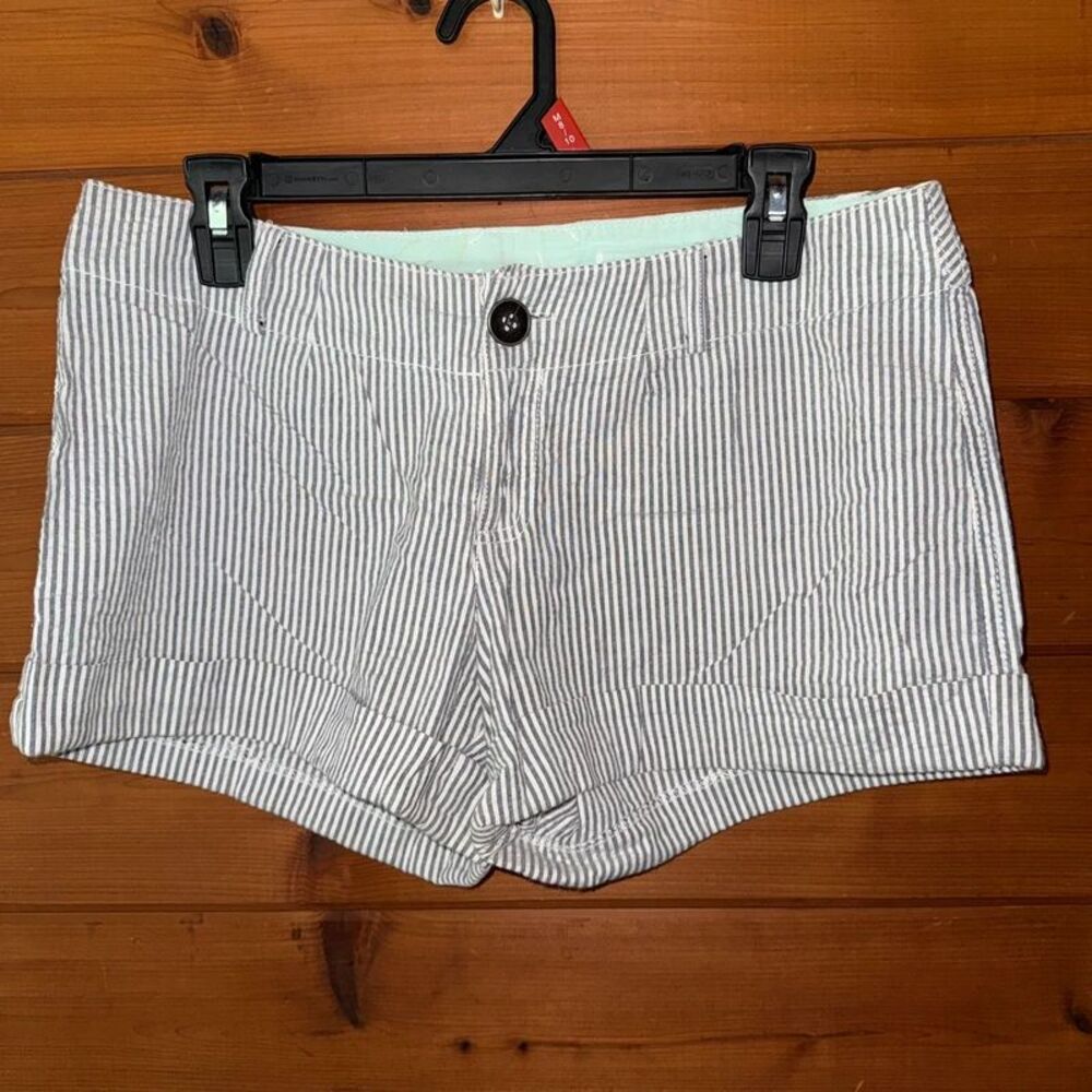 Maurice’s Blue White Striped Cotton Shorts